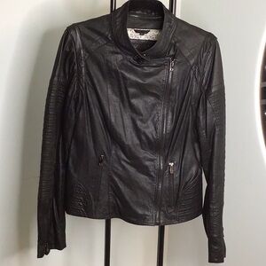 Bod & Christensen Designer Black Leather Jacket